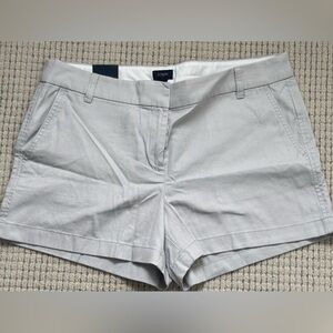 J. Crew Light Gray Women's Chino 3.5" classic chino short size 12 NWT!